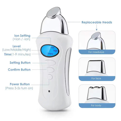 Professional Microcurrent Facial Device Handheld Galvanic Spa Machine Anti-Aging Skin Rejuvenation Lifting Wrinkle Beauty Tool