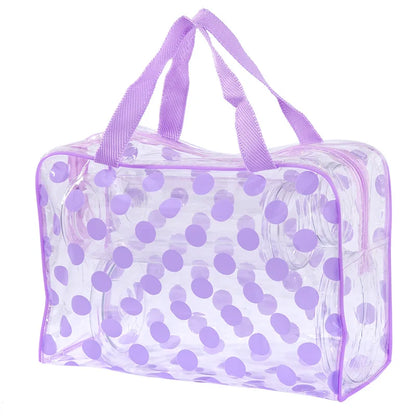 HOMEFISH Transparent polka dot women's makeup bag Waterproof PVC Cosmetic Bag Portable Women Storage Bag Toiletries Wash Bag