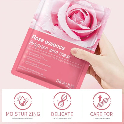 8pcs BIOAQUA Fruit Face Mask Moisturizing Facial skincare Anti-aging Whitening Facial Masks Face Sheet Mask Skin Care Products