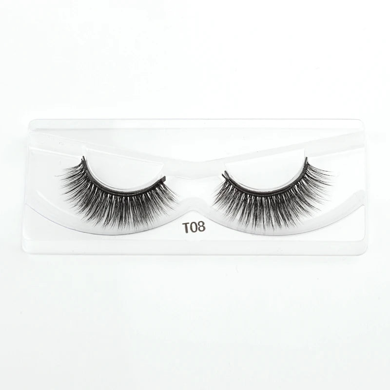 Hot 1/3Pairs Magnetic Eyelashes Soft False Lashes Repeated Use Mink Lashes Waterproof Liquid Eyeliner Tweezer Eyelash Makeup Set