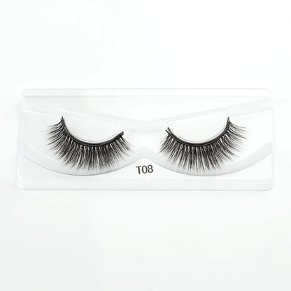 Hot 1/3Pairs Magnetic Eyelashes Soft False Lashes Repeated Use Mink Lashes Waterproof Liquid Eyeliner Tweezer Eyelash Makeup Set
