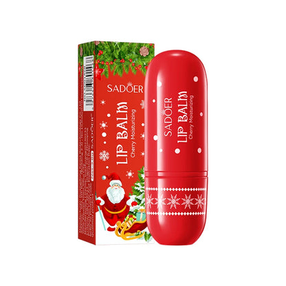 SADOER Christmas Moisturizing Lipstick Anti Cracking Hydrating Repair Nourishing Plump Lips Balm Plumper Skin Care