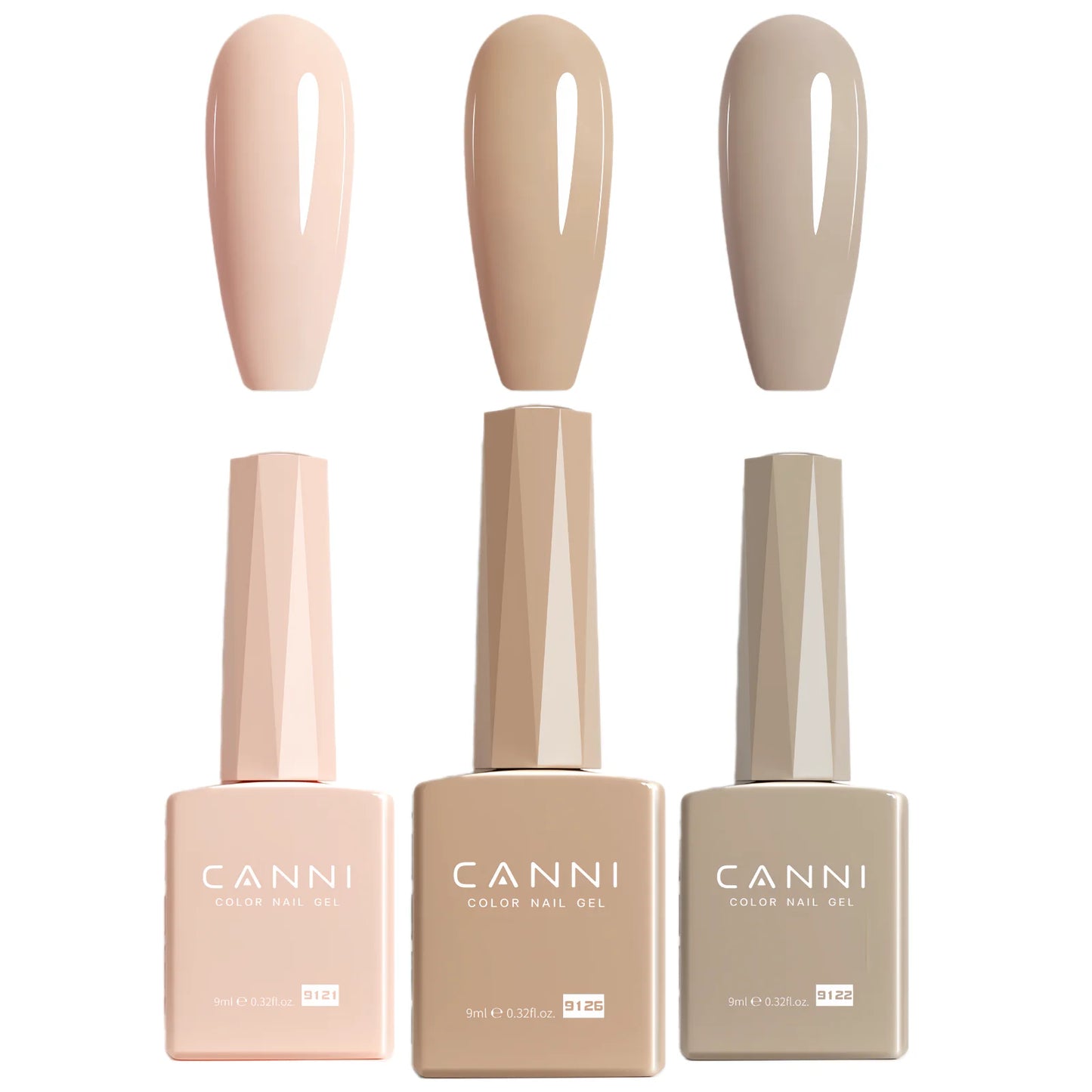 9ml CANNI TPO FREE HEMA FREE Ultra Consistency Nail Gel Polish Set Round Brush Semi Permanent Soak Off UV LED Gel Nail Kit