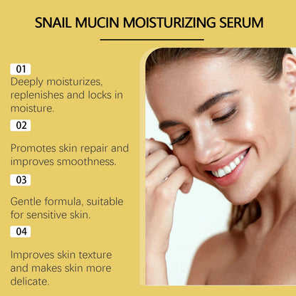 OUHOE Snail 96 Mucin Moisturizing Serum Deep Hydration Lock Winter Barrier Protection Gentle Care Nourishing Skin Quickly Absorb