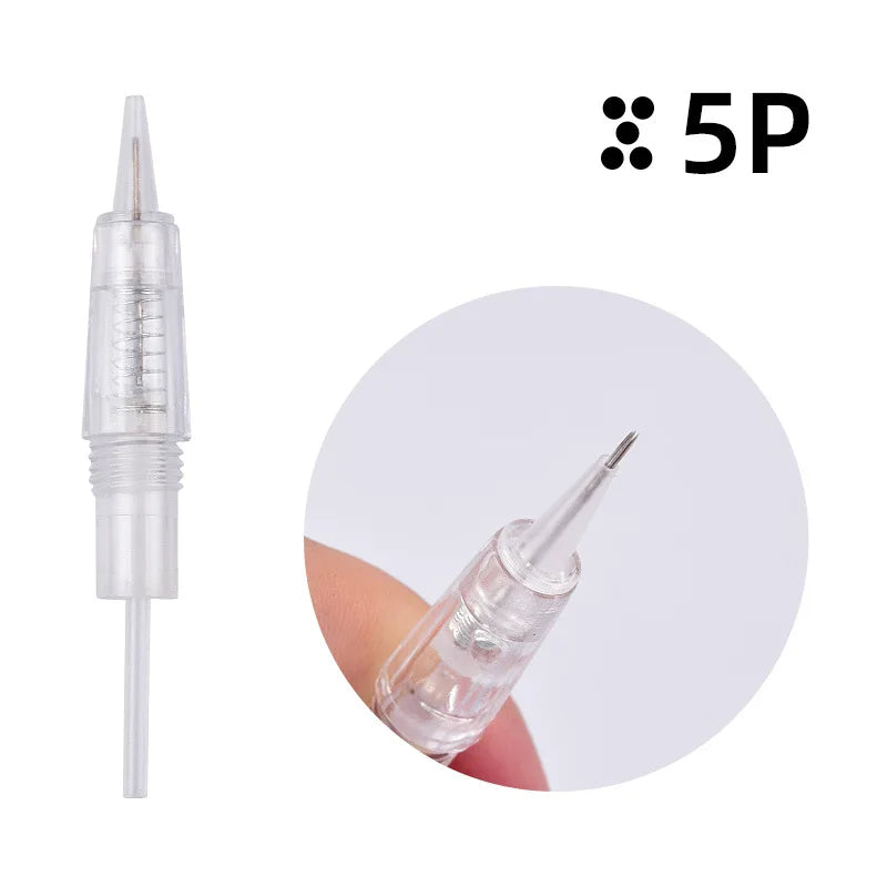 5PCS Microneedles Disposable Screw Needle Cartridge For Premium Charmant Permanent Tattoo Machine 1P 1D 2P 3P 3FP 5P 5FP 7FP 7P