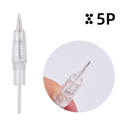 5PCS Microneedles Disposable Screw Needle Cartridge For Premium Charmant Permanent Tattoo Machine 1P 1D 2P 3P 3FP 5P 5FP 7FP 7P