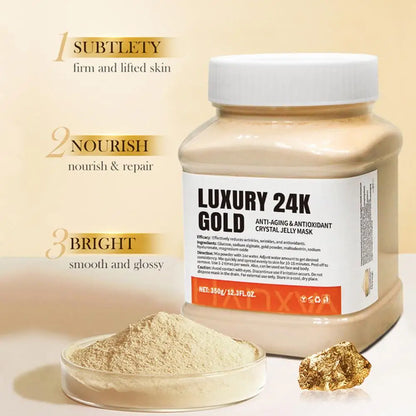 Gold Crystal Jelly Mask Powder Hydrating Brightening Moisturizing Facial Treatment Glowing Skin Care Product