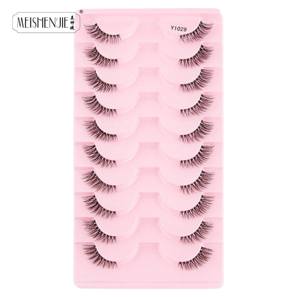 3/10 Pairs Half Lashes Cat Eyelashes Natural Long Handmade 3D Mink Lashes Makeup Tool Reusable Fake Eyelash maquillaje Faux Cils