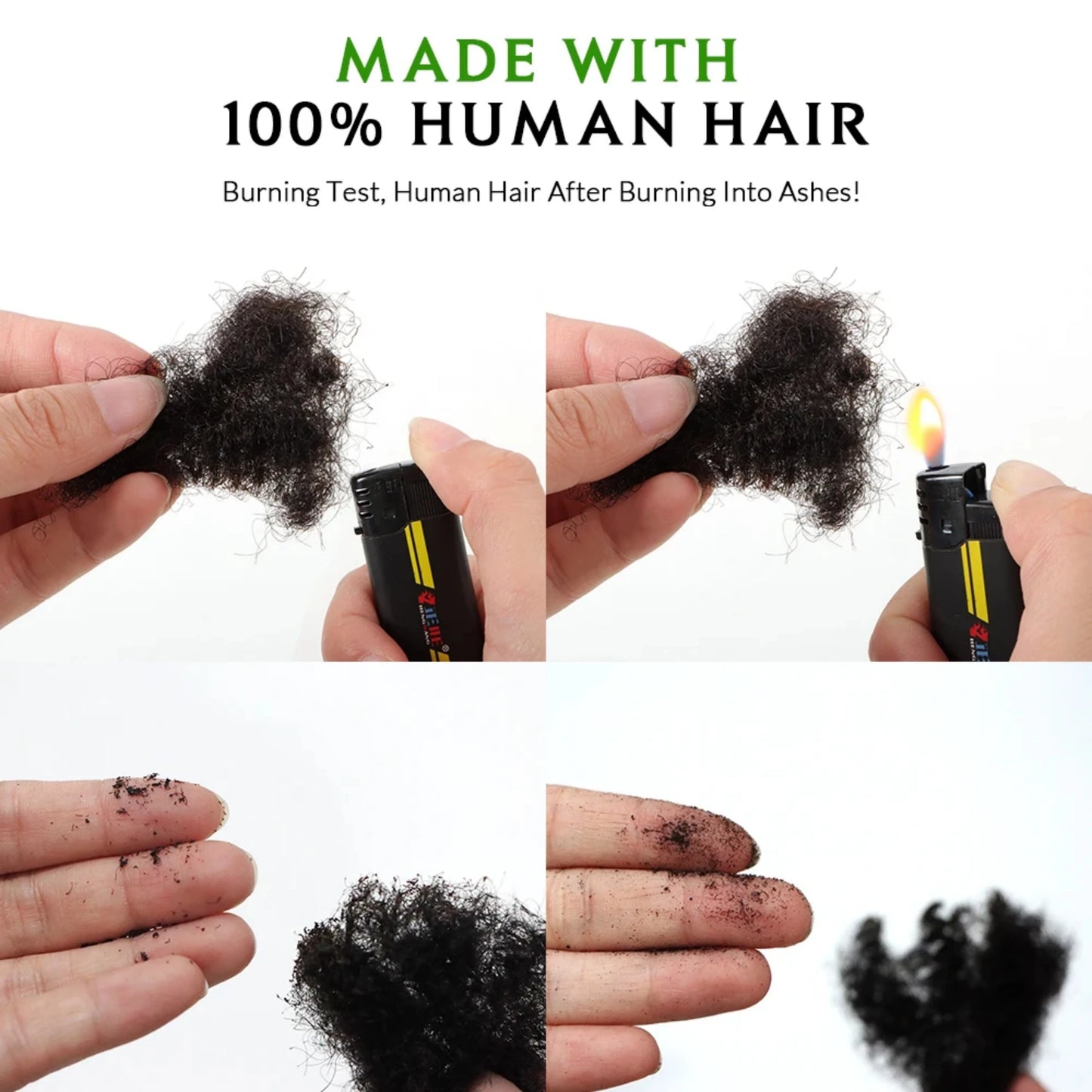 30g/Pc QVR Afro Kinky Bulk Human Hair Extensions Natural Black for Braiding 8" Remy Bulk Hair for Dreadlocs Braids Drop Shipping