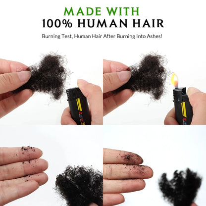 30g/Pc QVR Afro Kinky Bulk Human Hair Extensions Natural Black for Braiding 8" Remy Bulk Hair for Dreadlocs Braids Drop Shipping