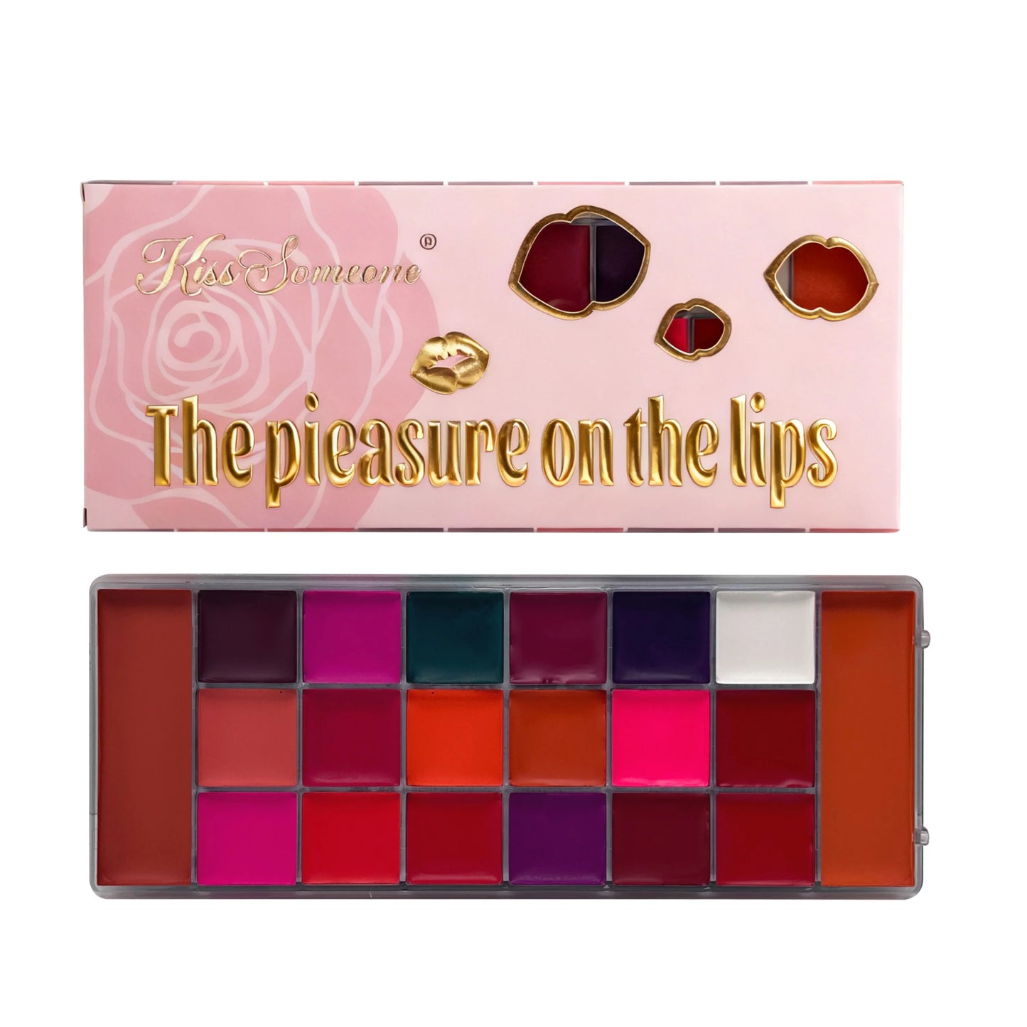 20 color lip color waterproof sweat proof powder blusher all-in-one makeup plate matte color makeup mouth red lip gla