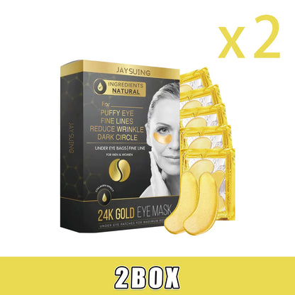 24k Gold Collagen Eye Patches Reduce Fine Lines Eliminate Puffiness And Dark Circles Tighten And Firm The Delicate Eye Area