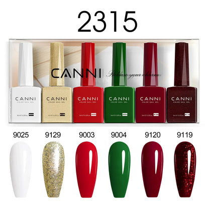 9ml CANNI TPO FREE HEMA FREE Ultra Consistency Nail Gel Polish Set Round Brush Semi Permanent Soak Off UV LED Gel Nail Kit