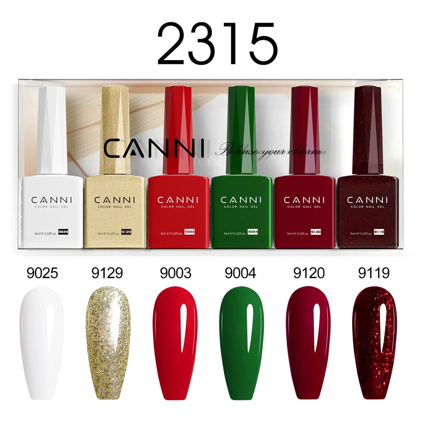 9ml CANNI TPO FREE HEMA FREE Ultra Consistency Nail Gel Polish Set Round Brush Semi Permanent Soak Off UV LED Gel Nail Kit
