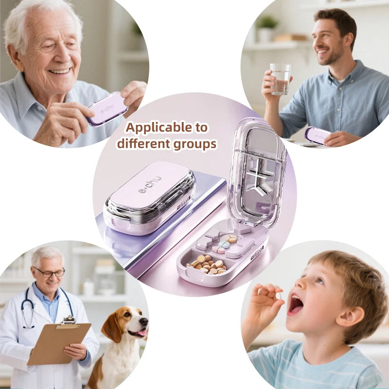 3in1 Medicine Cutter Precise Cutting Into Half / Third / Quarter Drug Divider Organizer Portable Tablet Splitting Pills Splitter