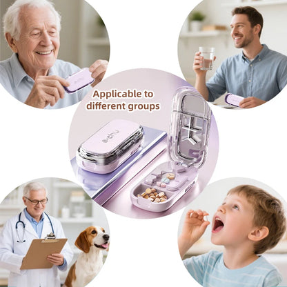 3in1 Medicine Cutter Precise Cutting Into Half / Third / Quarter Drug Divider Organizer Portable Tablet Splitting Pills Splitter