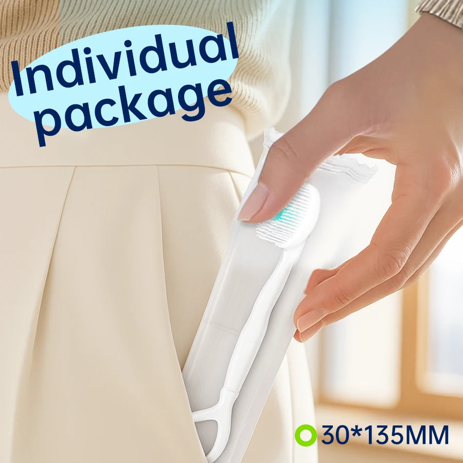 Portable Travel Toothbrush Mini Exploded Bead Toothbrush Disposable Adult Cleaning Toothbrush Individually Packaged