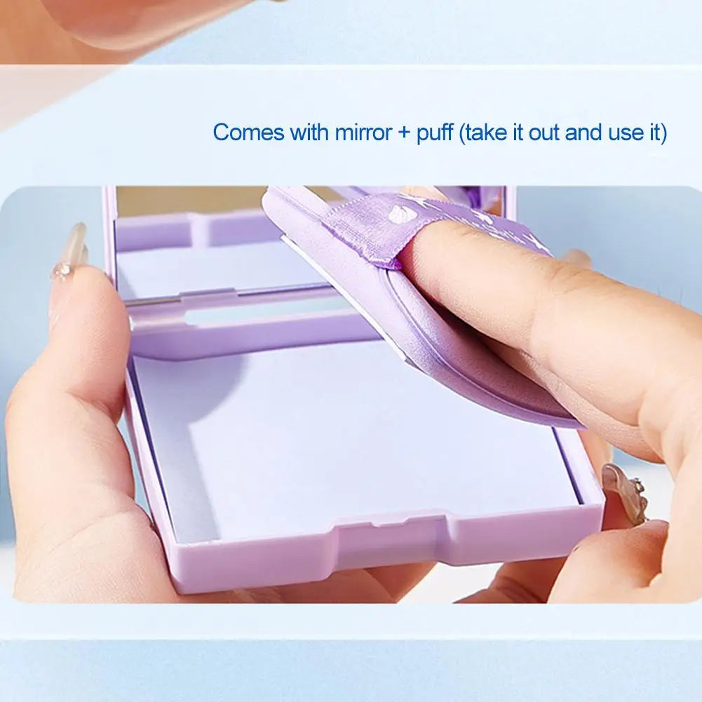 100pcs Matte Oil Blotting Papers with Powder Puff with  Case Mirror Portables Refreshing Facial Oil Blotting Sheets Paper Makeup