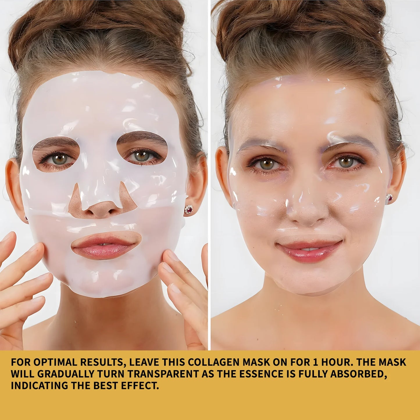 Overnight Collagen Face Mask Wrapping For Anti-Aging Skin Care Mask Moisturizes Skin To Make Wrinkles Less Noticeable Bright