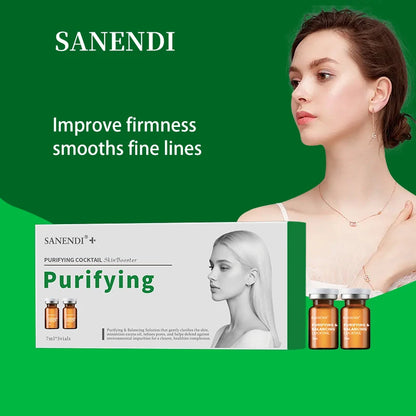 Sanendi Cocktail Serum for Facial Ampoule Hyaluronic Acid Dermapen Purifying Hydrating Skinbooster Korean Skincare Set 7ML*5Vial