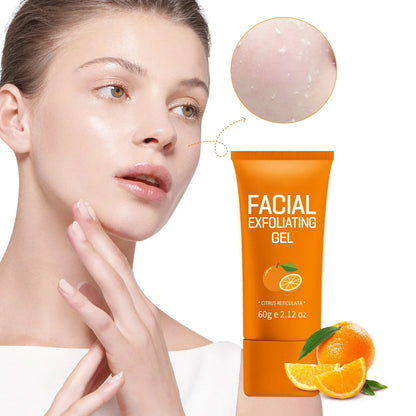Orange Exfoliating Gel For Facial Body Gentle Orange Facial Scrub Body Cleansing Gel Dead Skin Remover Scrub Skin Cleaning