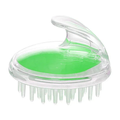 New crystal clear shampoo brush scalp massager hair growth shampoo brush silicone head massage brush home cleaning massage