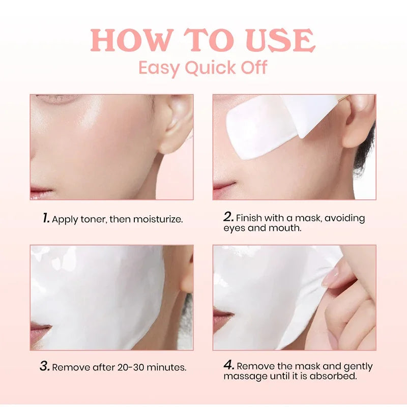 Collagen Milk Toning Wrapping Mask Deep Hydration&Radiance Skin Instant Glow Care Milk Protein & Niacinamide Milky Peel-off Mask