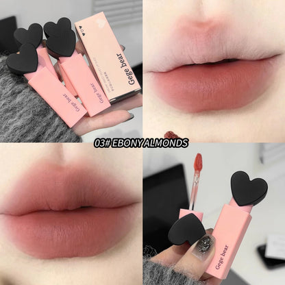 Dreamy Sweetheart Velvet Lip Glaze Gege Bear Matte Soft Texture Not Easy To Stick Cup Long-Lasting Lipstick
