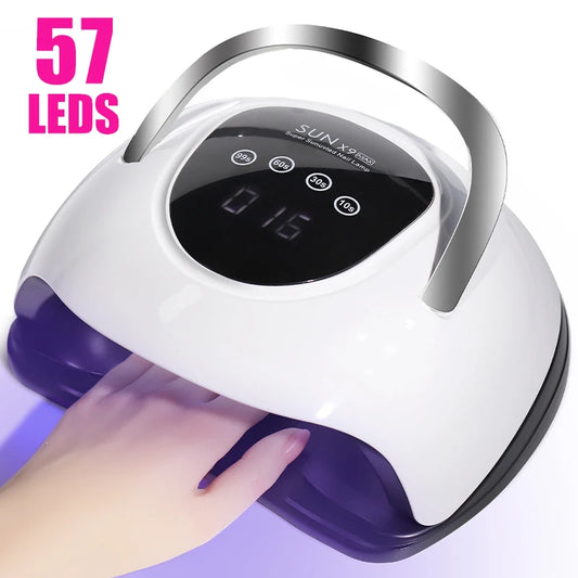 Professional 57LED Nail Lamp 4 Timer Modes LCD Display Fast curing Gel Nail Dryer Manicure Salon Tools for Acrylic Gel Art