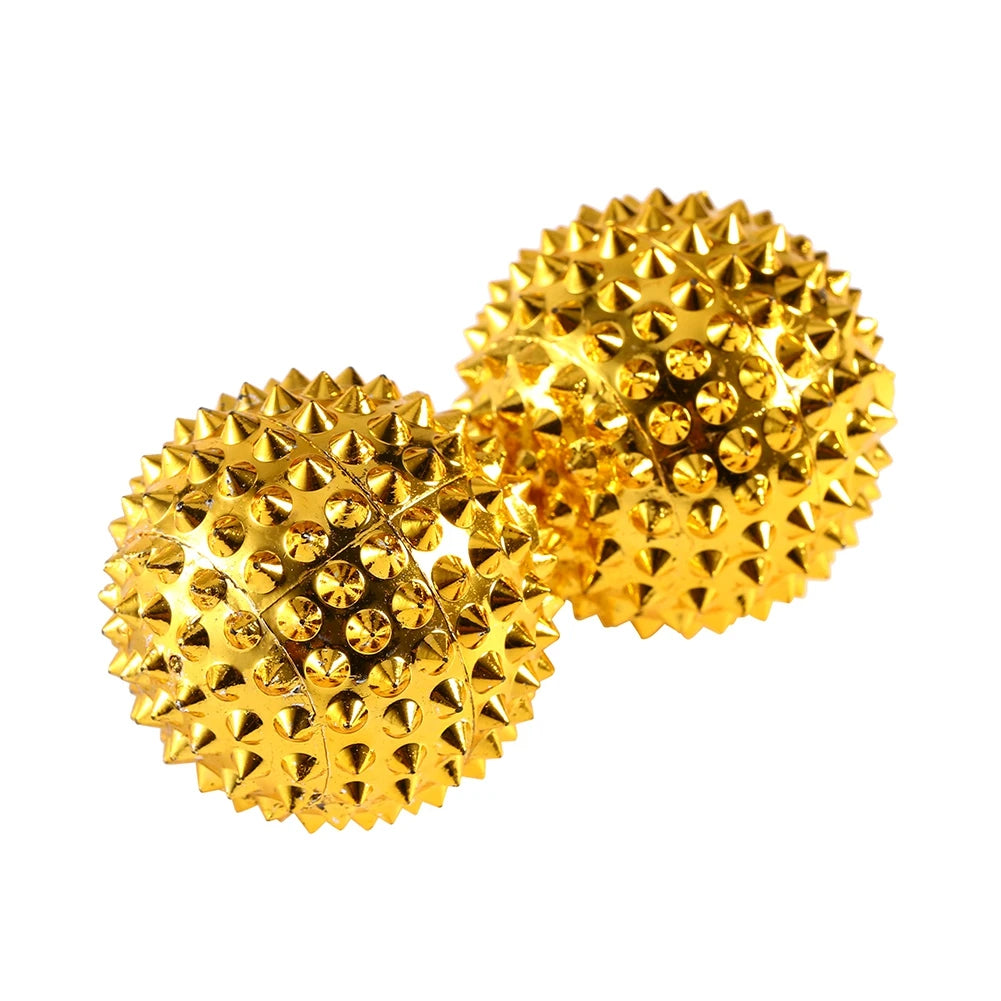1 Pair Yoga Fitness Ball Magnetic Therapy Massage Magnet Hand Acupuncture Ball Acupoint Needle Massage Men Women Pressure Relief