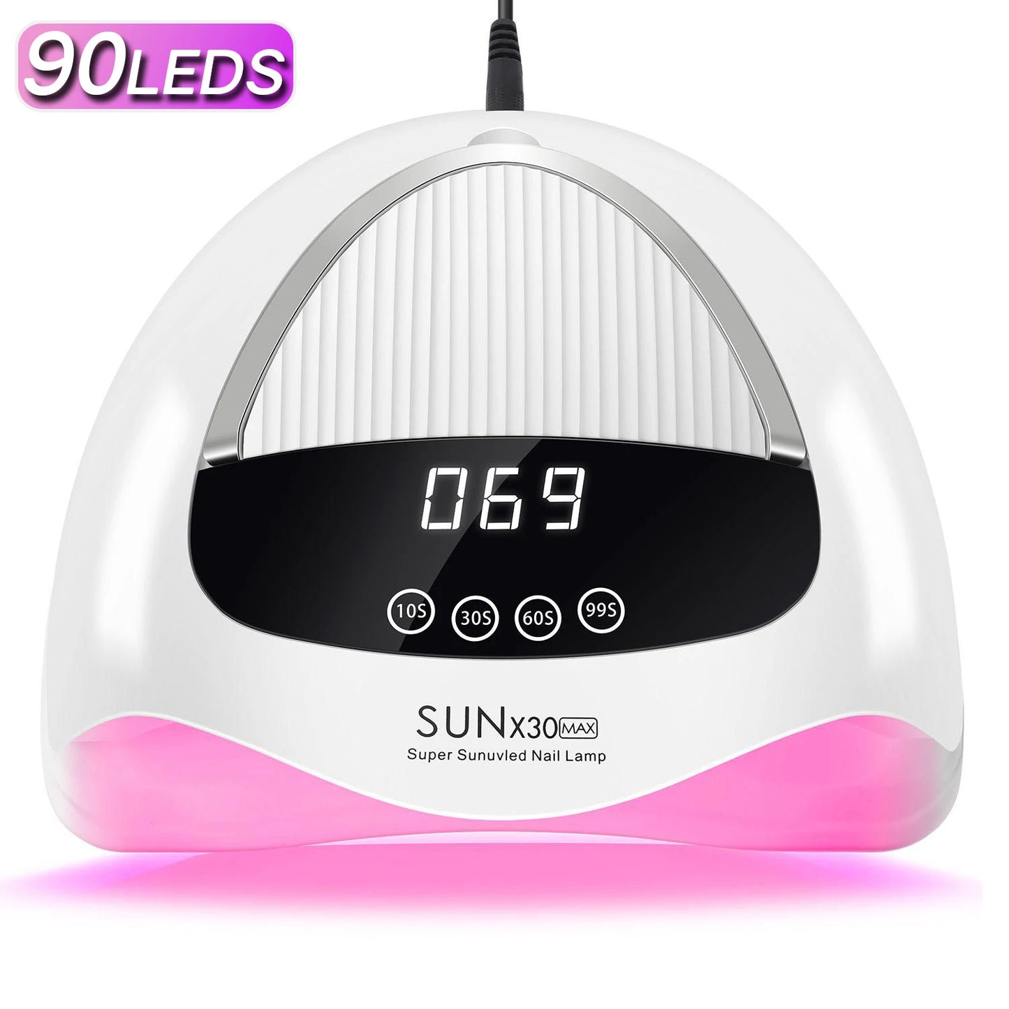 DianaBeauty 380W Professional UV LED Nail Lamp For Quick Drying Gel Nail Polish 90LEDS Gel Drying Lamp With 4 Timer Setting