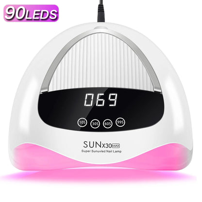 DianaBeauty 380W Professional UV LED Nail Lamp For Quick Drying Gel Nail Polish 90LEDS Gel Drying Lamp With 4 Timer Setting