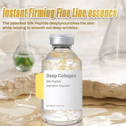 40ml Deep Collagen Peptide Ampoule - Anti-Wrinkle Brightening Moisturizing Facial Serum with Hyaluronic Acid