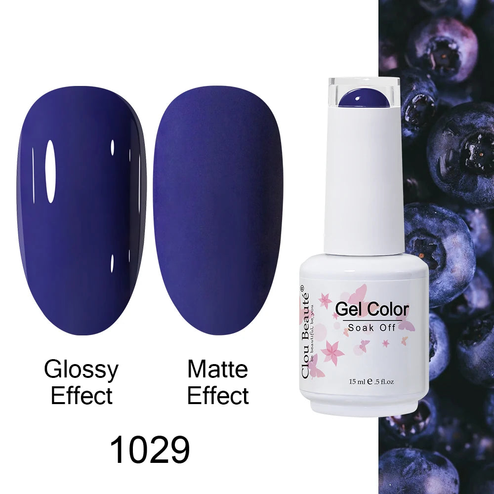 Clou Beaute 15ml Nail Gel Polish Warm Color Dark Red Brown Semi Permanent Nail Art Manicure Soak Off LED UV Varnishes Lacquer