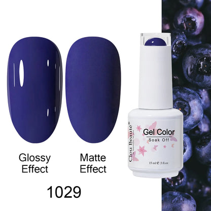 Clou Beaute 15ml Nail Gel Polish Warm Color Dark Red Brown Semi Permanent Nail Art Manicure Soak Off LED UV Varnishes Lacquer