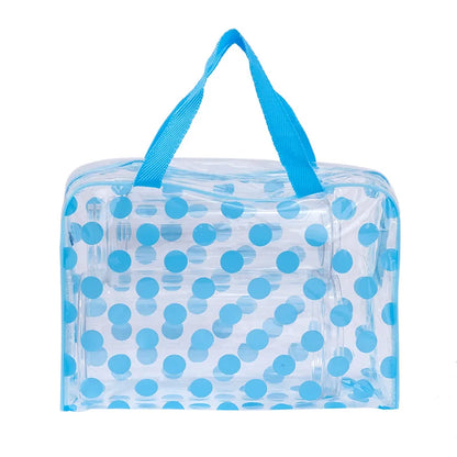HOMEFISH Transparent polka dot women's makeup bag Waterproof PVC Cosmetic Bag Portable Women Storage Bag Toiletries Wash Bag
