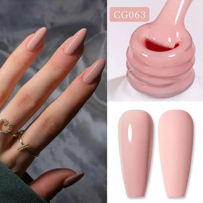 BORN PRETTY 10ml Nude Pink Gel Nail Polish Varnis Semi Permanent Nail Gel Varnish Soak Off UV Gel for Valentine's Day Gift Nails