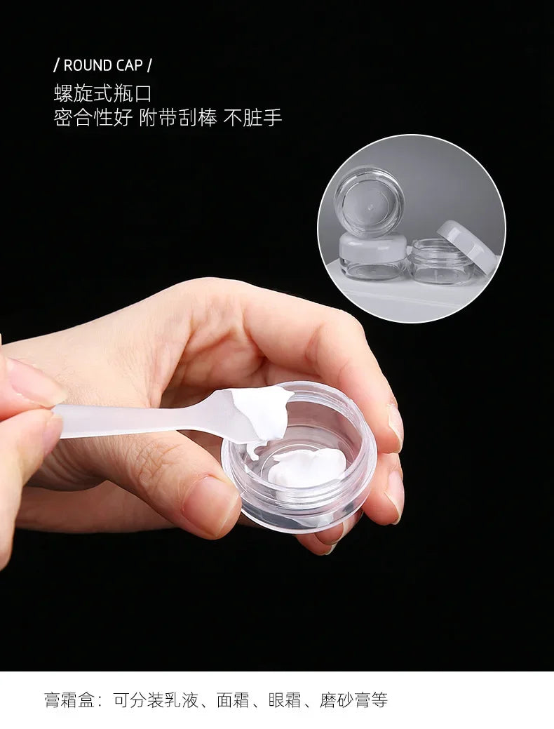 8 Piece Set Beauty Skincare Travel Bottles Perfume Spray Bottle Shampoo Facial Cleanser Lotion Bottle Eye Face Cream Boxes