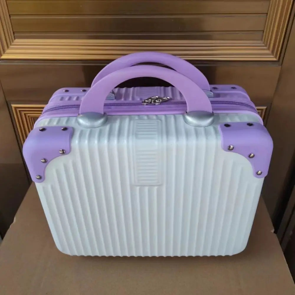 14 inch Lightweight Mini Travel Suitcase Cosmetic Box Waterproof Hand Luggage Organizer Makeup Case Protable Small Boarding Case