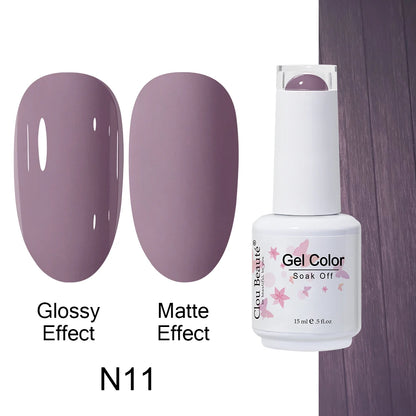 Clou Beaute 15ml Nail Gel Polish Warm Color Dark Red Brown Semi Permanent Nail Art Manicure Soak Off LED UV Varnishes Lacquer