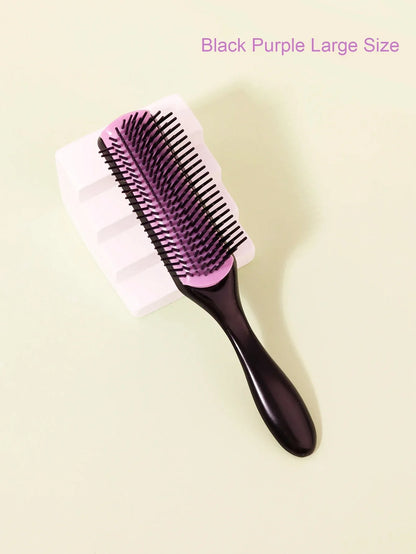 WANMEI, 1 Uds., cepillo de pelo de masaje para desenredar de 9 filas para pelo liso y rizado, peine extraíble, herramienta de pe