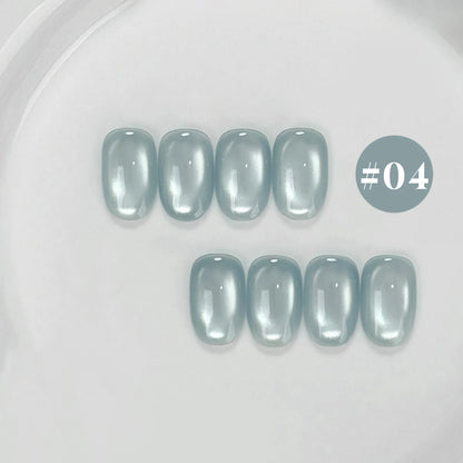 12ML 1-6PCS Summer And Autumn Island Glass Bead Magnet Cat Eye Gel Nail Polish Blue Nails Nail Art Nail Supplies