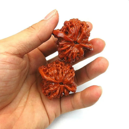 1 Pair Durian Thorn Wooden Massage Balls Set - Acupressure Therapy for Hands, Feet & Full Body Relaxation