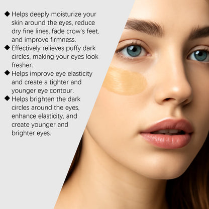 Eye Cream Lifting Firming Hydrating Dark Circle Reduction Fine Lines Smoothing Massage Treatment With Brush Gentle Daily Care
