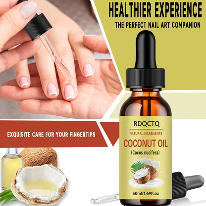 RDQCTQ Coconut Oil for Dry Hair & Sensitive Skin- Natural Moisturizer & Nourishing Treatment