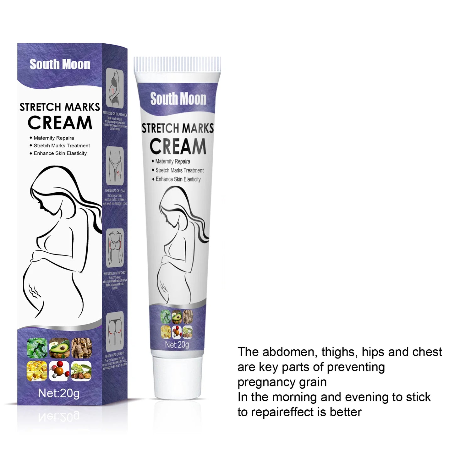 Pregnancy Stretch Removal Cream Fade Postpartum Obesity Lines Eliminate Body Belly Stretch Marks Improve Elasticity Firming Skin