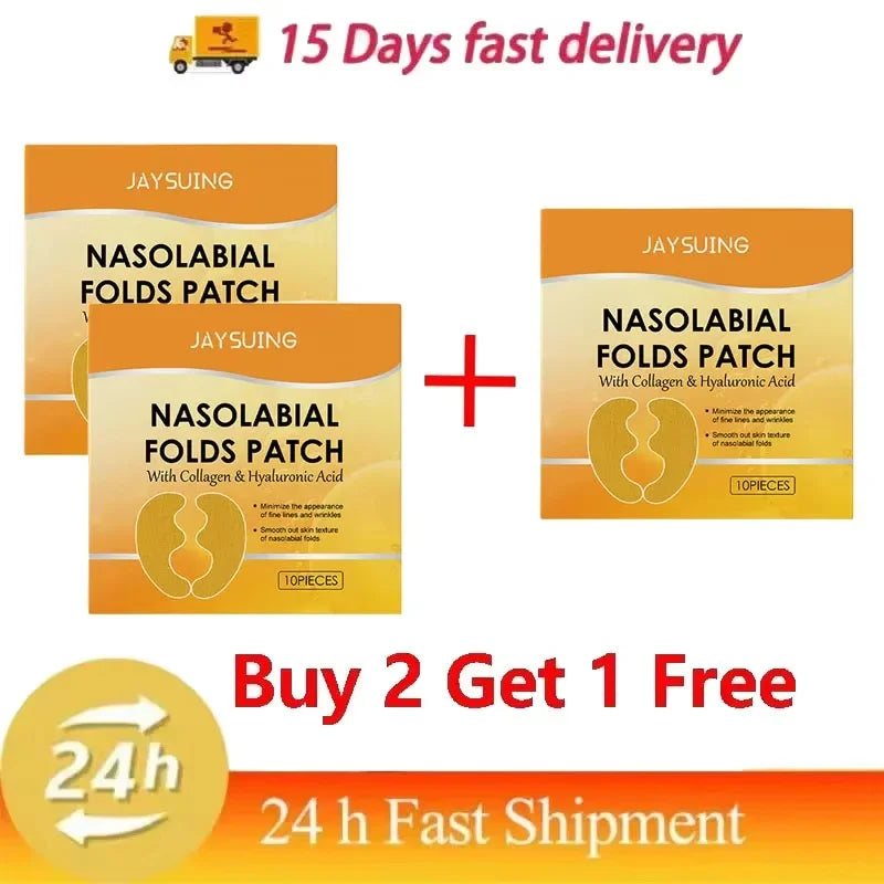 Nasolabial Folds Patch Contain Collagen Hyaluronic Acid Firming Skin Fade Fine Lines Deep Moisturizing Facial Mask Anti Wrinkle