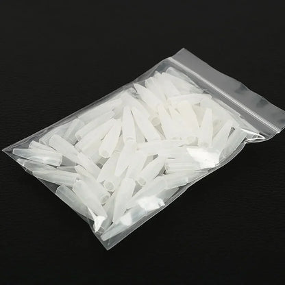 100PCS 1R 3R 5R 5F 7F Tattoo Needles+100Pcs Needle Cap Tips Disposable Microblading for Permanent Makeup Eyebrow Tattoo Machine