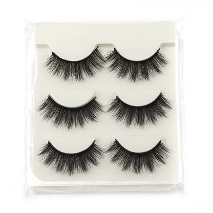 3/5 Pairs Hot Sale Natural Long 3D Mink Lashes Soft Short Faux Cils Handmade Fake Lashes Makeup Tool Eyelash Extension maquiagem