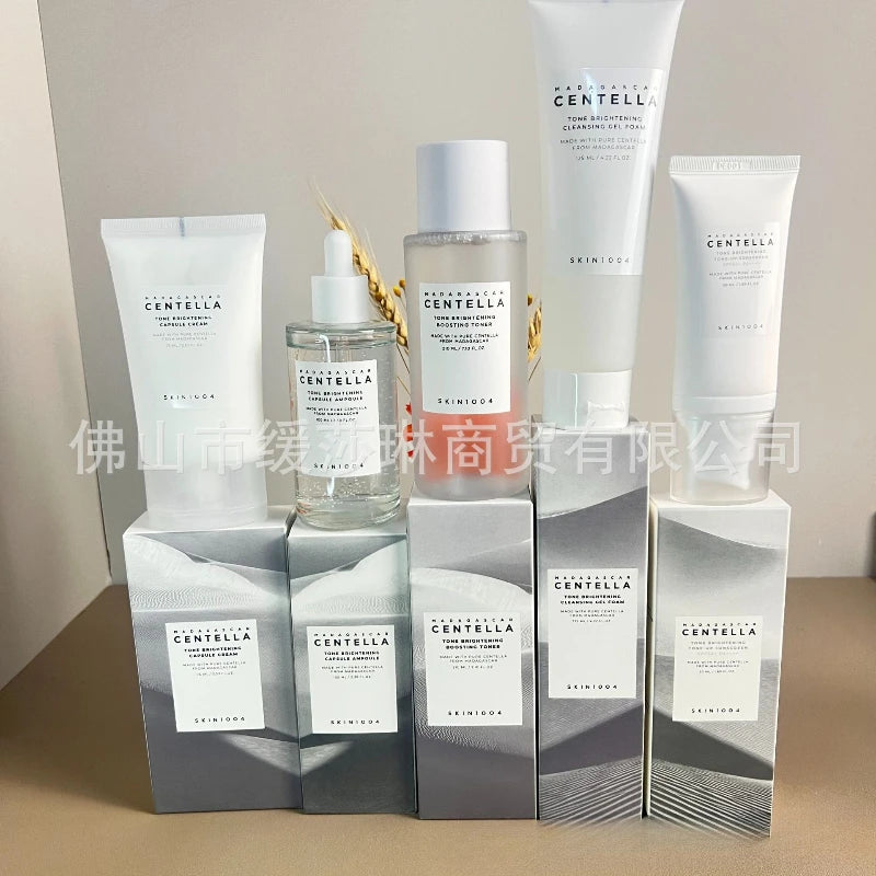 SKIN1004 White Full Series Skin Care Angel Whitening Essence Facial Cleanser Cream Toner Sunscreen Combination Set